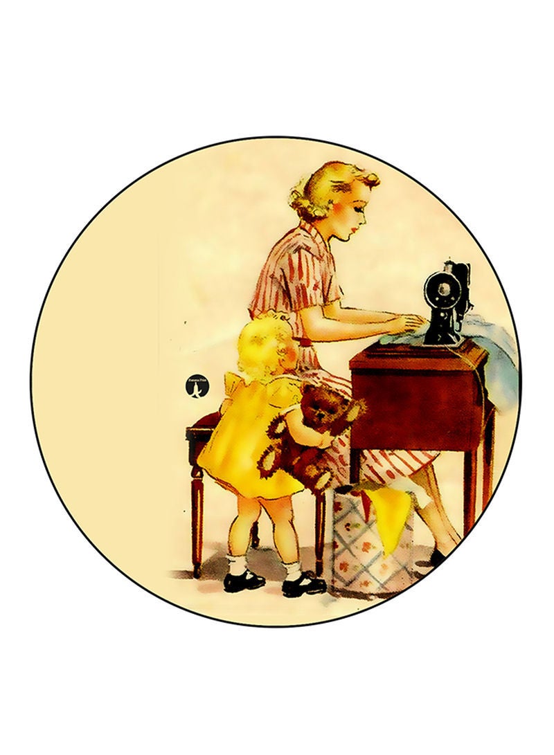 RKN Vintage Art Printed Large Pin Multicolour - Image 2