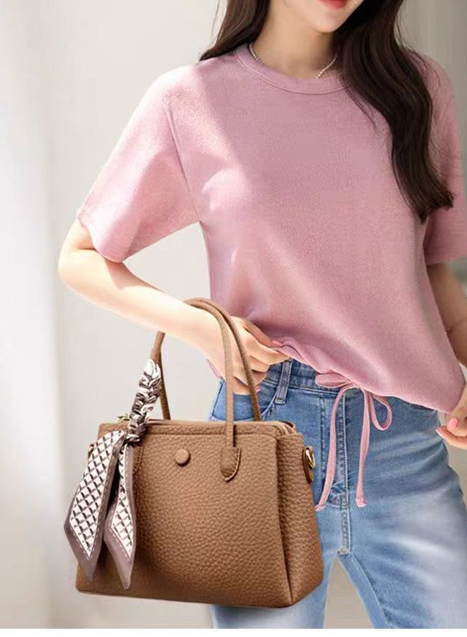 JCB CHIC حقائب كتف للنساء ， حقيبة كتف جلدية ناعمة ذات حقيبة كروس جلدية ناعمة ذات سعة كبيرة ， حقيبة كتف عصرية للسفر حقيبة يد تحمل حقيبة يد تحمل حقيبة يد لنزهة الأسبوع حقيبة يد للسفر (530-1#) - Image 2