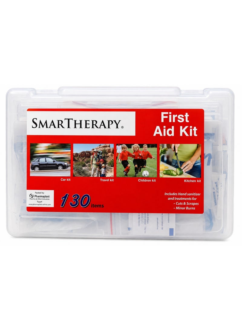 سمارت ثيرابي حقيبة إسعافات أولية SMARTHERAPY – مجموعة إسعافات طبية محمولة تحتوي على 130 قطعة للمنزل والسيارة والسفر والمكتب - Image 1