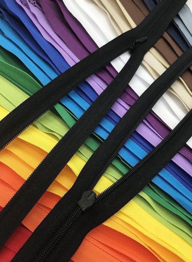 Aakriti Invisible Hidden Zippers for Clothes Skirt, Dress, Gown, Mini Dress Sewing Crafts 24 Inch Hidden Zippers in Mix Colors (Concealed Zip-15 PCS) - Image 5