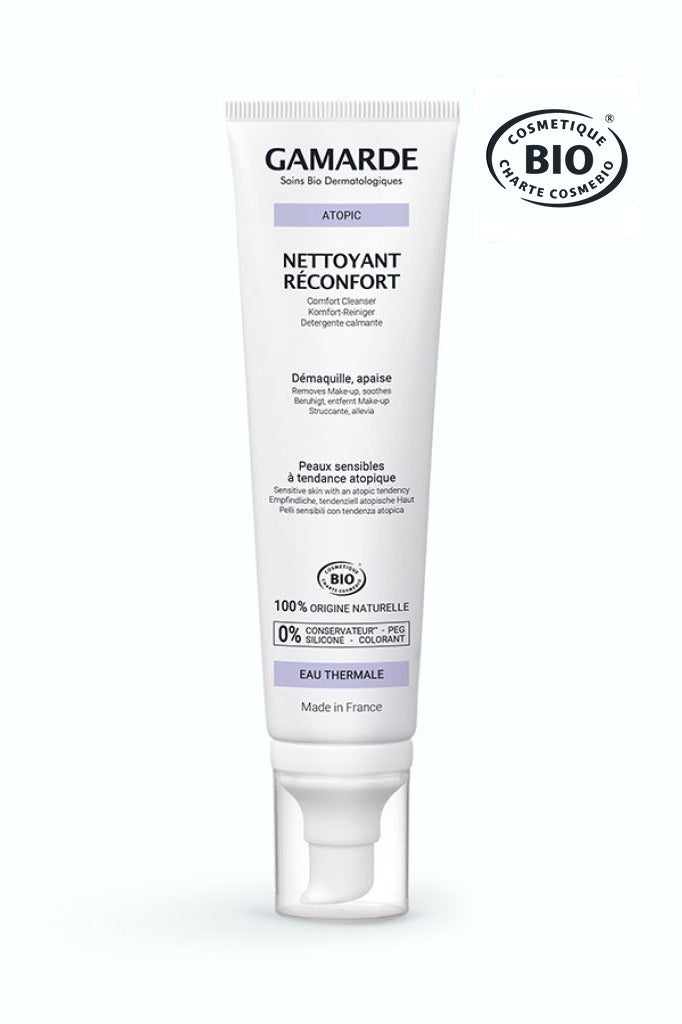 gamarde Comfort Cleanser 100ml – Certified Organic Gentle Makeup Remover & Cleanser with Water-Milk Texture – Soothes Redness, Reduces Irritation & Respects Skin Balance – For Sensitive & Atopic-Prone Skin – Vegan - Image 1