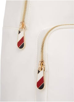 TOMMY HILFIGER Women's Corporate Dome Backpack - Nylon, White  - Image 5