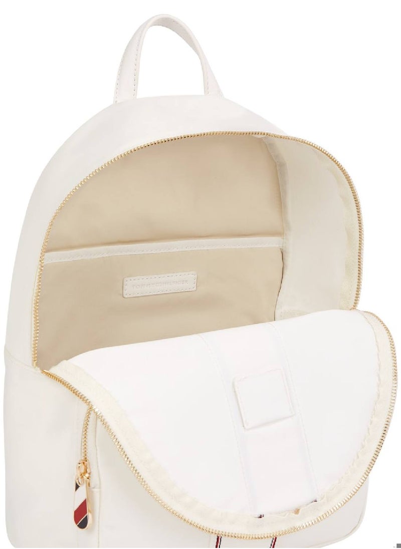 TOMMY HILFIGER Women's Corporate Dome Backpack - Nylon, White  - Image 3