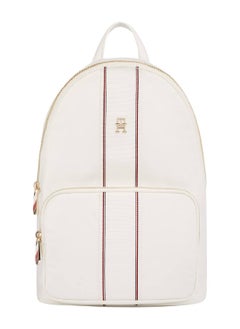 TOMMY HILFIGER Women's Corporate Dome Backpack - Nylon, White  - Image 1