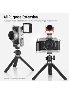 Neewer NEEWER Camera Grip for Nikon Z fc, Aluminum Alloy L Shaped Handgrip with Retro Leather Handle, 1/4” Thread, Cold Shoe, and Arca Dovetail, Compatible with Nikon Z fc Mirrorless Camera (VS108)  - Image 3