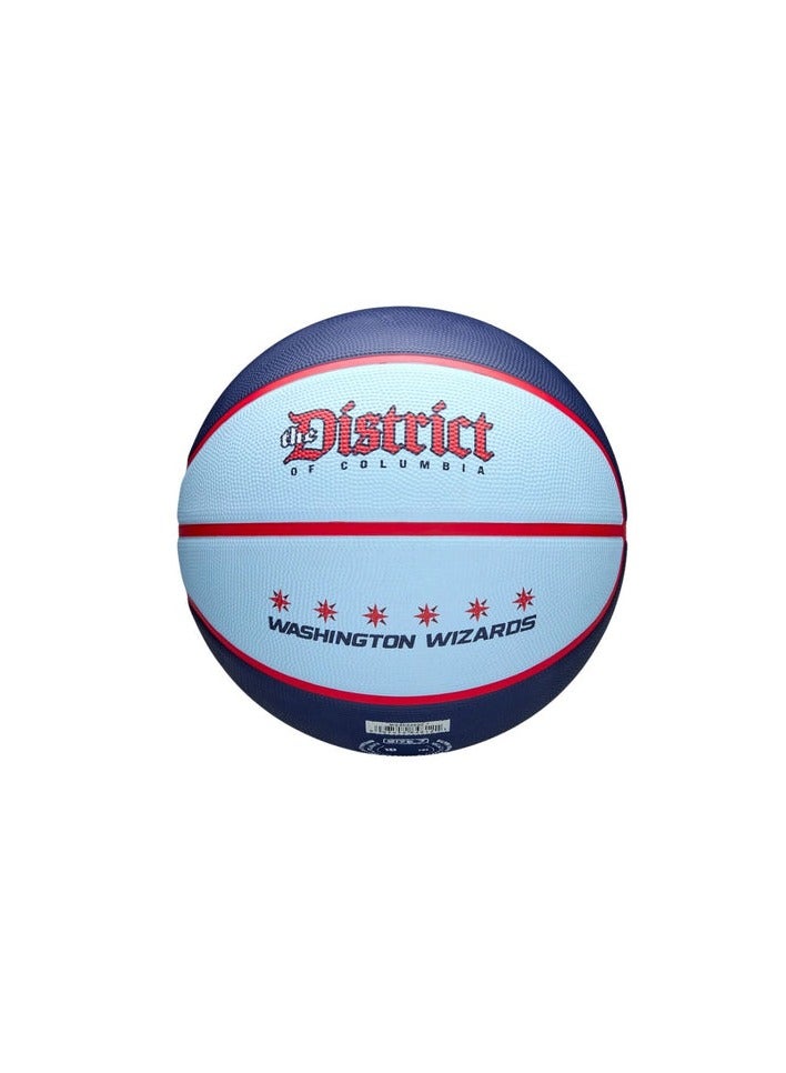 ويلسون كرة السلة NBA Team City Edition Icon Washington Wizards 2024-2025 – كرة المباراة الرسمية وعنصر جامع  - Image 1