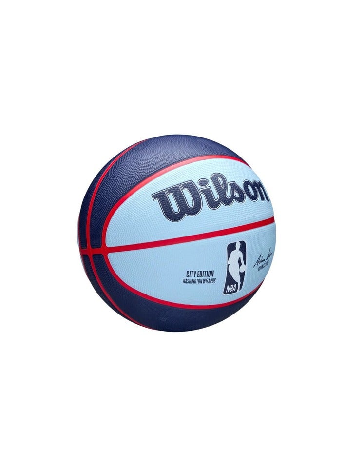 ويلسون كرة السلة NBA Team City Edition Icon Washington Wizards 2024-2025 – كرة المباراة الرسمية وعنصر جامع  - Image 3