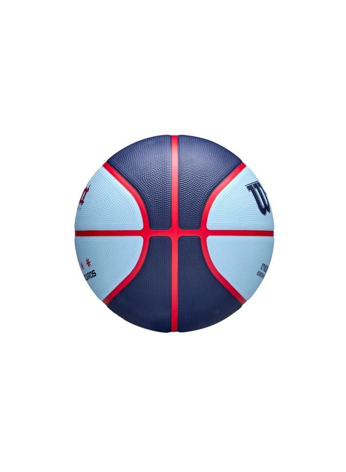 ويلسون كرة السلة NBA Team City Edition Icon Washington Wizards 2024-2025 – كرة المباراة الرسمية وعنصر جامع  - Image 5