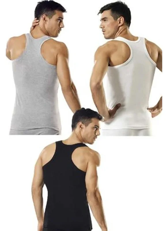 Seher Yıldızı Morning Star Morning Men's Ribana Sports Undershirt 3 Pack