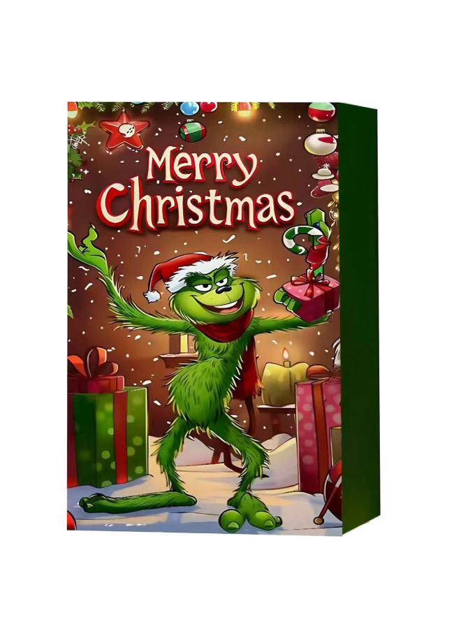 إسكدنيا Grinch 24 قطعة من زخارف الراتنج لعبة صندوق أعمى لل وحش الشعر الأخضر صندوق تقويم مبتكر - اللون: Grinch Horror Blind Box Style + Airplane Box - Image 1