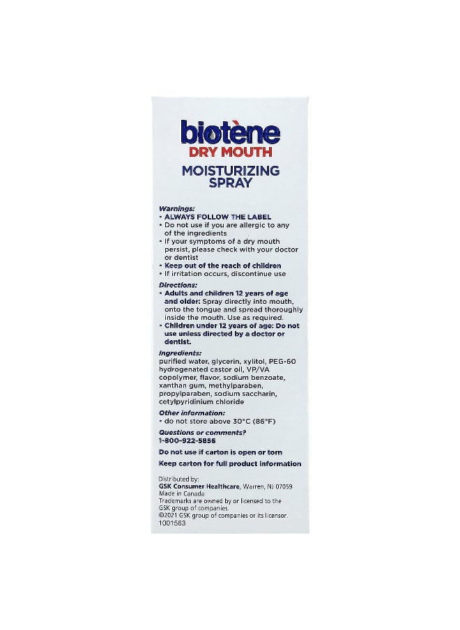 Biotene Dental Products Biotene Dental Products, Dry Mouth Moisturizing Spray, Gentle Mint, 1.5 fl oz (44.3 ml)  - Image 3