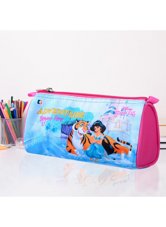 Kuber Industries Kuber Industries Pencil Pouch | Multi-Purpose Travel Pouch | Kids Stationary Storage Bag | Pencil Utility School Pouches | Geometry Box | Disney Princess | Large | Pink & Blue  - Image 5