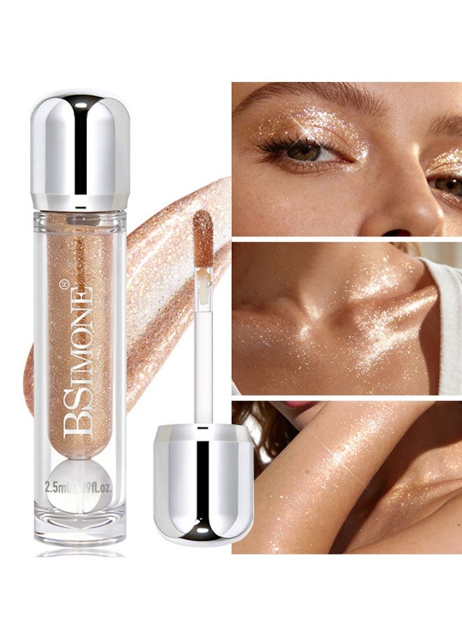 BSIMONE Liquid Highlight, Natural Glow Face Illuminator, Multiuse Liquid Glow Filter Makeup, Complexion Booster, Healthy Glowing Skin Look with Buildable Sheer Coverage  #06 - Image 1