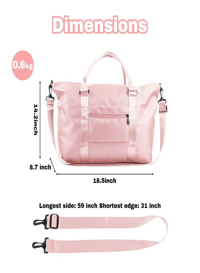 EPIMA Weekender Duffel Bags for Women, Travel Totes Bag for Airplane Essentials, Overnight Bags for Women with Trolley Sleeve, Large Carry On Hospital Bag for Labor and Delivery, Sport, Gym, B - Pink - Image 4