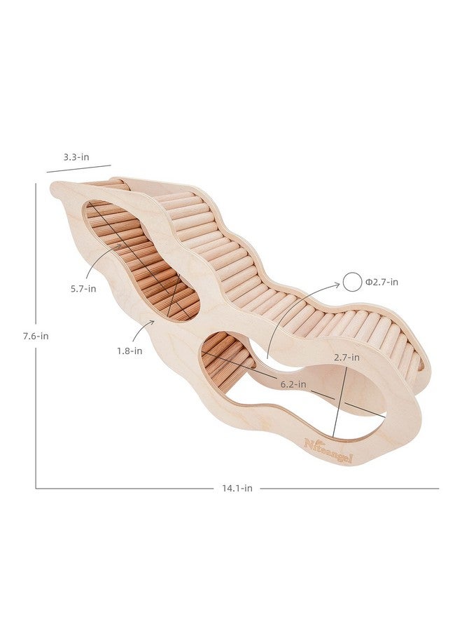 Niteangel Hamster House w/Climbing Ladder for Hamsters Gerbils Mice or Similar-Sized Pets (Secret Peep Tunnel Hamster Hut) - Image 5