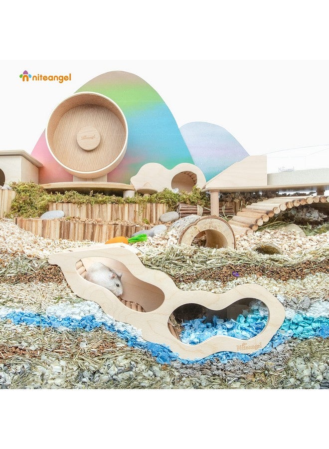 Niteangel Hamster House w/Climbing Ladder for Hamsters Gerbils Mice or Similar-Sized Pets (Secret Peep Tunnel Hamster Hut) - Image 3