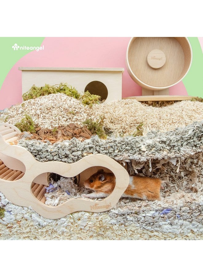 Niteangel Hamster House w/Climbing Ladder for Hamsters Gerbils Mice or Similar-Sized Pets (Secret Peep Tunnel Hamster Hut) - Image 4