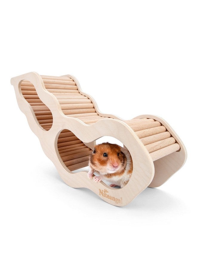 Niteangel Hamster House w/Climbing Ladder for Hamsters Gerbils Mice or Similar-Sized Pets (Secret Peep Tunnel Hamster Hut) - Image 1