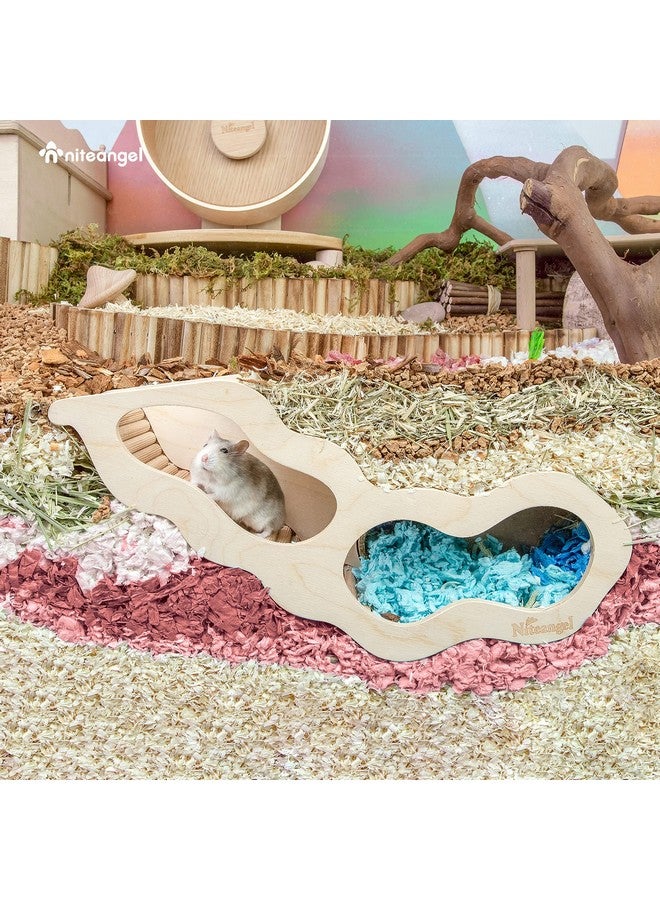 Niteangel Hamster House w/Climbing Ladder for Hamsters Gerbils Mice or Similar-Sized Pets (Secret Peep Tunnel Hamster Hut) - Image 2