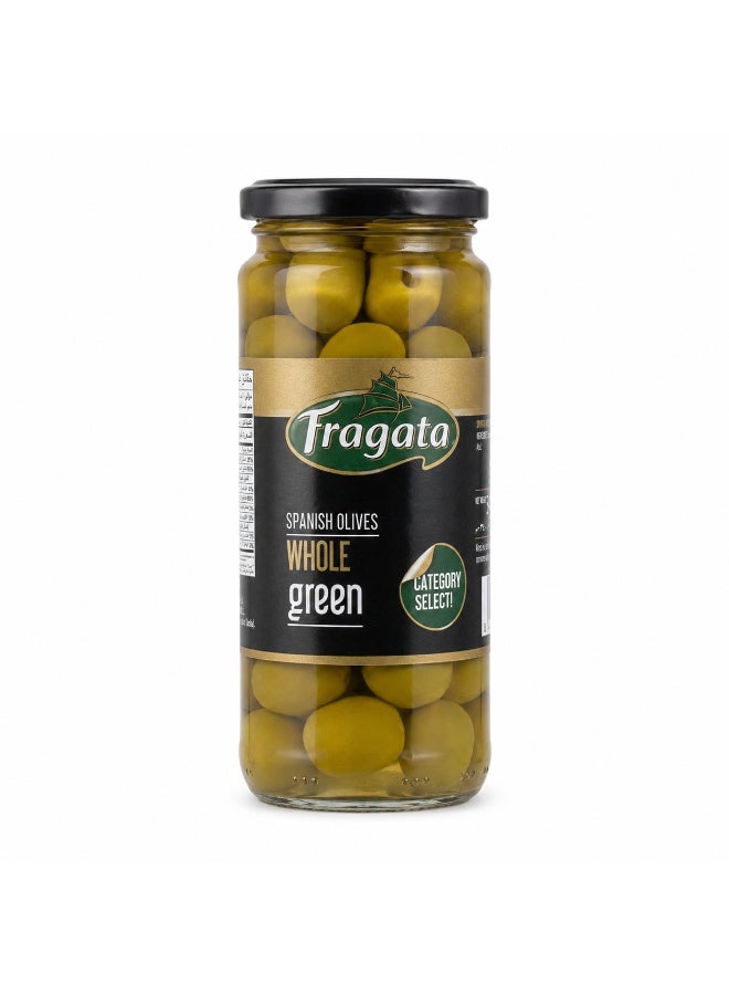 Fragata Spanish Whole Green Olives Product Of Spain Since 1925 Category Select Mediterranean Tapas Glass Jar 340 g - Image 1