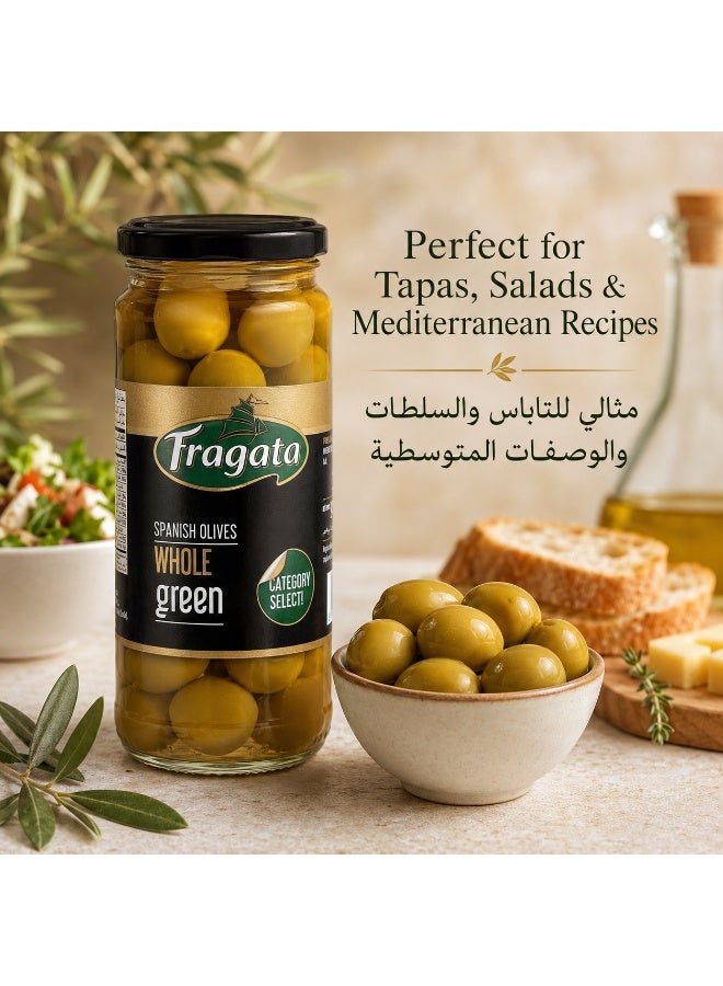 Fragata Spanish Whole Green Olives Product Of Spain Since 1925 Category Select Mediterranean Tapas Glass Jar 340 g - Image 5