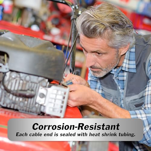 InstallGear كابلات عاكس الطاقة بجهد 5 AWG بطول 10 أقدام - 2 قطعة كابل بطارية أحمر/أسود للطاقة الشمسية، السيارات، المركبات الترفيهية والبحرية، جزازة العشب - نحاس خالي من الأكسجين بنسبة 99.9%، مجموعة - كابل بطارية - سلك بطارية - Image 4