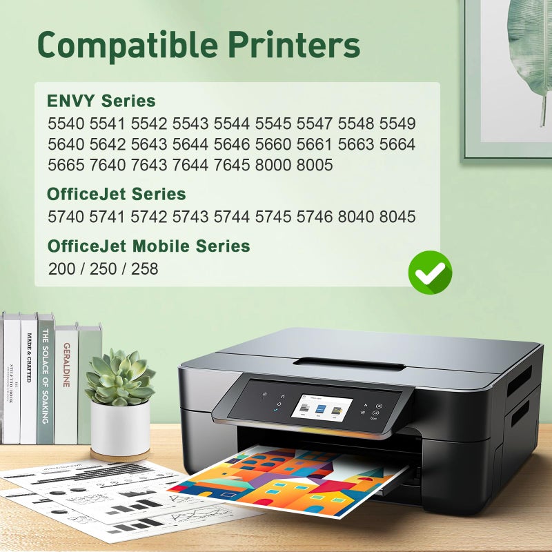 KINGWAY 62XL Ink Cartridges Black and Color Replacement for HP Ink 62 for HP 62XL Ink Cartridge Combo Pack HP62 HP62XL Envy 7640 7645 5660 5540 5661 OfficeJet 5740 8040 Mobile 200 250 258 Printer ink 62 - Image 3