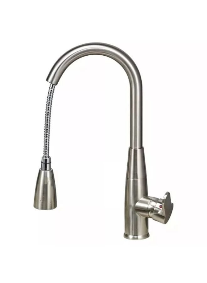 Kitchen Faucet Kitchen mixer 304 Stainless Steel Kitchen Head, Swiveling Hot and Cold Telescopic Channel Pull-out Tap - Image 1