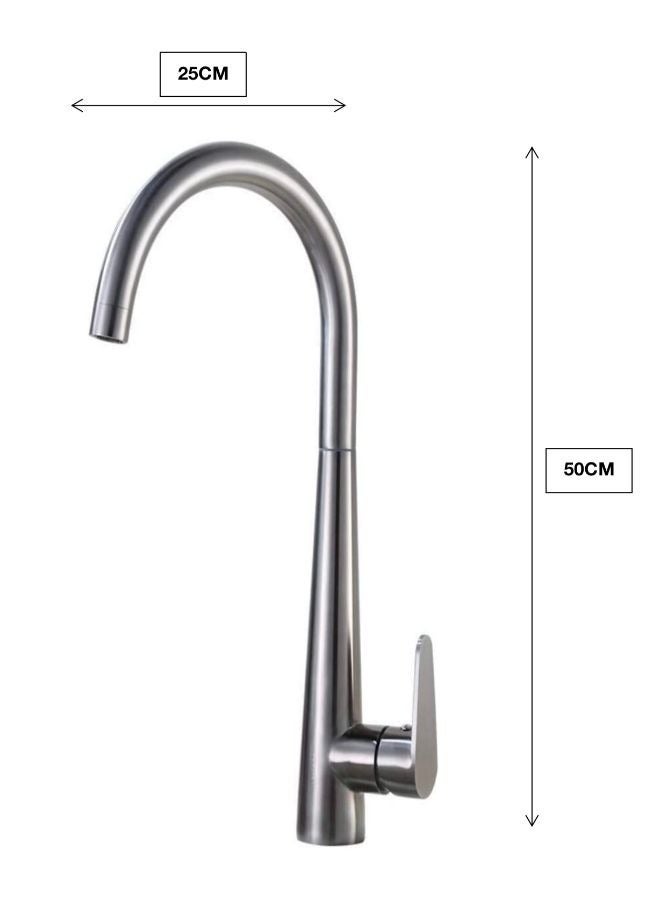 Kitchen Faucet Kitchen mixer 304 Stainless Steel Kitchen Head, Swiveling Hot and Cold Telescopic Channel Pull-out Tap - Image 2