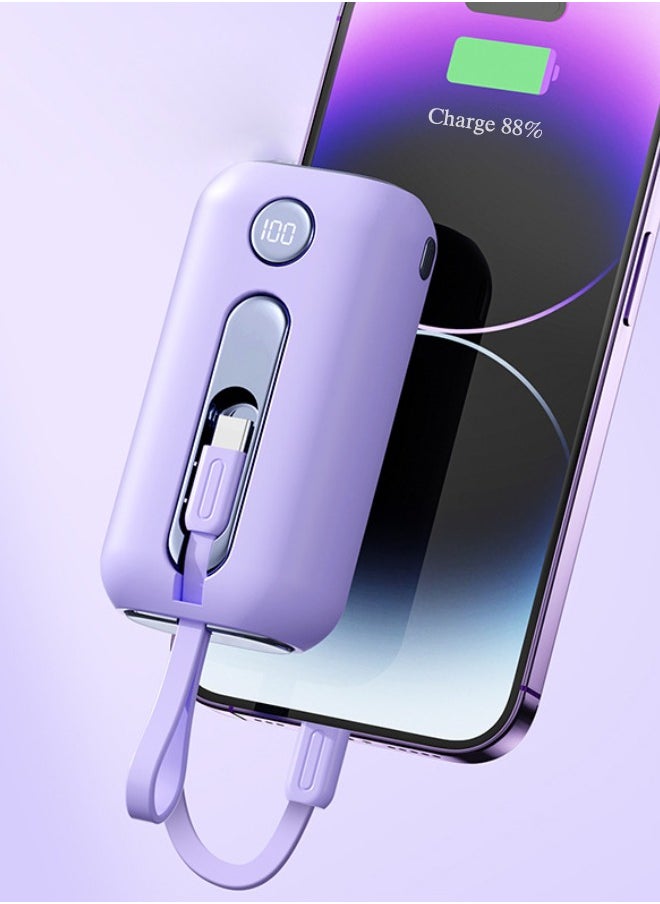 Purple Power Bank 22.5W Fast Charge 10000 mAh CF911 Dual Wire Fast Charging Portable with Type-C and Lighting Output Cable-Pink - pzsku/Z02849C68C4D02760D071Z/45/_/1721640889/0c7802aa-31bf-44ee-8bb1-83a525f9b5d5