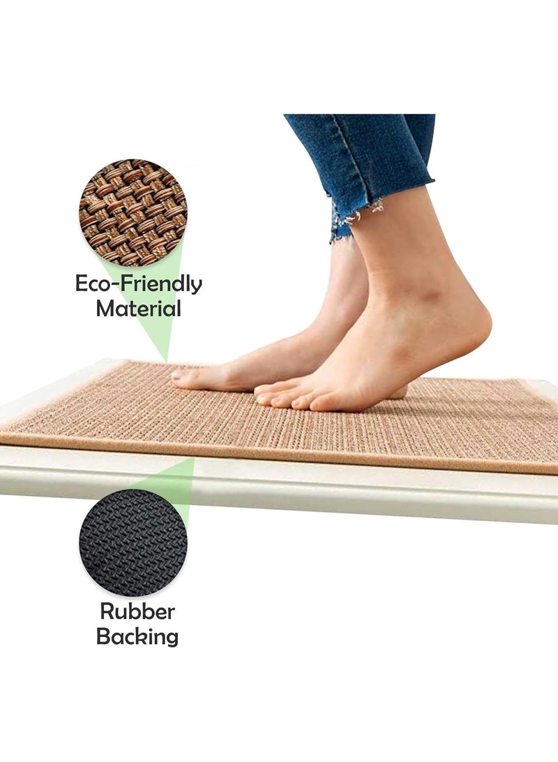 2 Pieces Modern Durable Kitchen Rugs and Mats, Contemporary Style, Anti-Skidding Rubber, Washable, Oil and Water Resistant, Easy to Clean - Image 3
