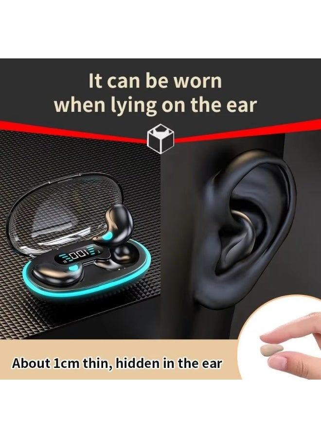 Bluetooth Wireless Headphones Mini Sleeping Ear Hooks Bass Noise Reduction Earbuds HiFi Stereo Headsets with Mic HD Call Waterproof - Image 4