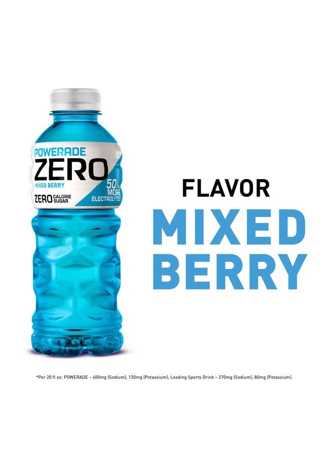 Powerade مشروب رياضي بنكهة التوت المختلط معزّز بالإلكتروليتات خالي من السكر، 20 أونصة (عبوة من 24) - Image 3