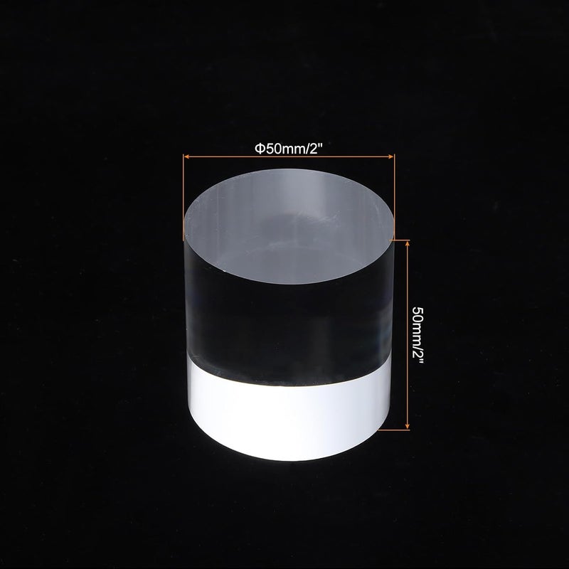 QUARKZMAN Acrylic Display Stand Base 2 x 2 Inch Solid Clear Cylinder Round Display Stand for Commercial or Home Exhibitions, Collectibles, Jewellery - Image 2