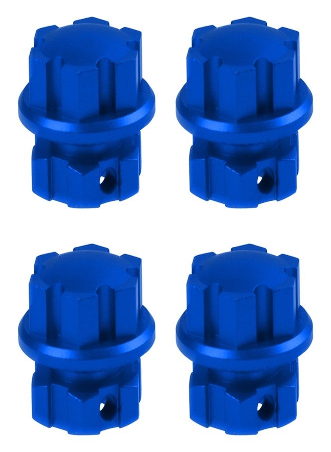 Vgoohobby Aluminum 17mm Splined Wheel Hubs Adapter & Nuts #8654 Compatible with Traxxas 1/10 E-Revo 2.0 Maxx & 1/8 Sledge RC Car (Blue) - Image 3