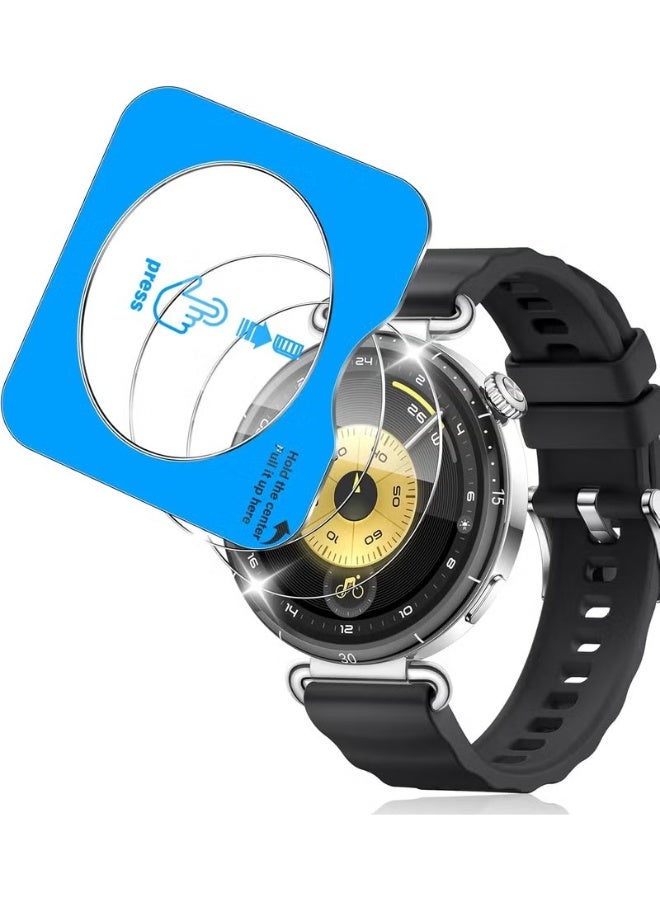 2 Pack Screen Protector for Huawei GT6 41mm, with Auto-alignment Installation kit, HD Scratch-Resistant Tempered Glass Screen Protector for Huawei GT 6 41mm - Image 1