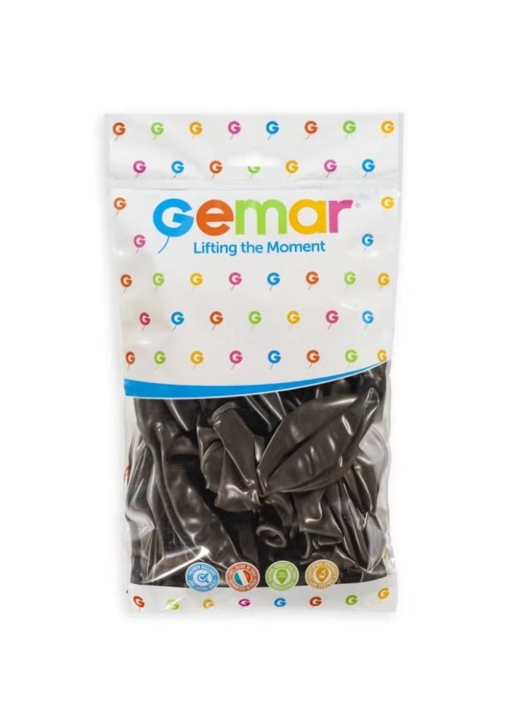 Gemar 19" Standard Brown Latex Balloon 10Ct - Image 2