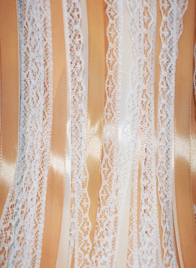 Kingsnow 100 Pieces Champagne Ribbon Wedding Wands Send Off Idea Ceremony Exit Ribbon Wedding Favor with Lace and Bell, Wedding Party Ribbon Streamers Fairy Wands Ribbon Bridal Wands - Image 3