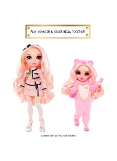 RAINBOW HIGH Jr High Pj Party - Bella, Pink 9" Posable Fashion Doll With Soft Onesie, Slippers, Fun Play Accessories, Great Toy Gift For Girls Kids Ages 4-12 Years  - Image 4