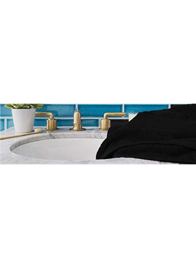 GLAMBURG Premium Cotton 4 Pack Bath Towel Set - 100% Pure Cotton - 4 Bath Towels 27x54 - Ideal for Everyday use - Ultra Soft & Highly Absorbent - Black - Image 4