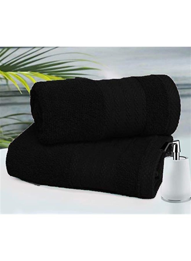 GLAMBURG Premium Cotton 4 Pack Bath Towel Set - 100% Pure Cotton - 4 Bath Towels 27x54 - Ideal for Everyday use - Ultra Soft & Highly Absorbent - Black - Image 3