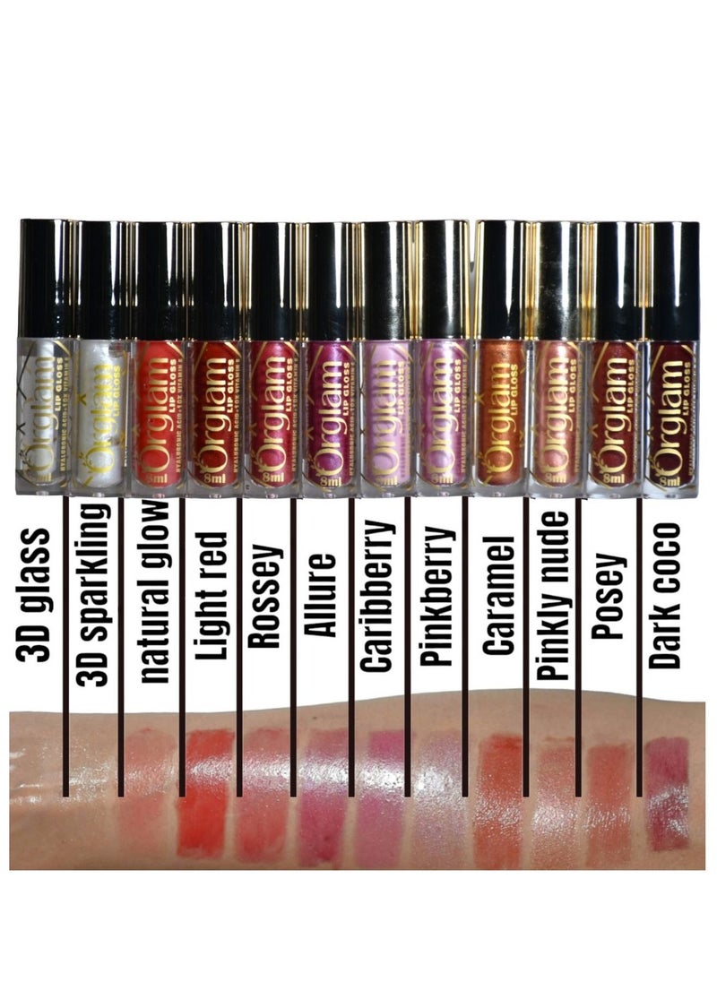 Orglam - orglam caramel lip gloss-long lasting (Hyaluronic acid+10x vitamin E) - Image 1