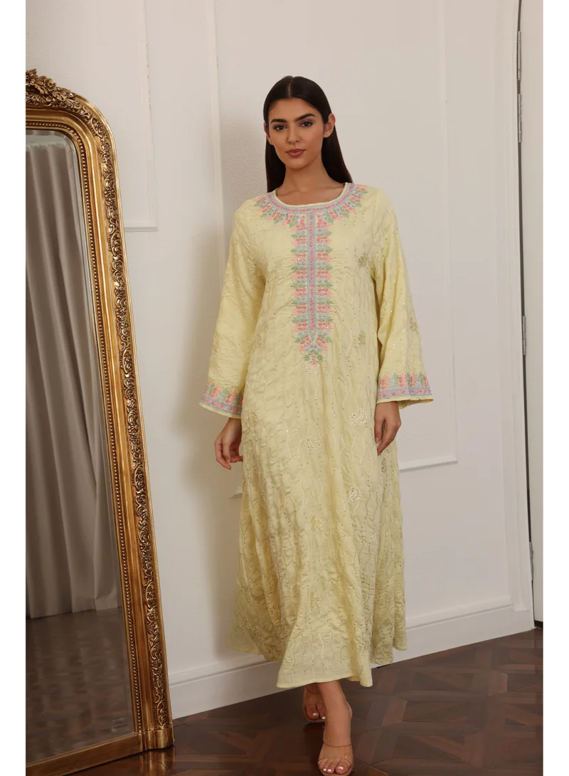 IKKXA Petal Jalabiya IK1100 Yellow