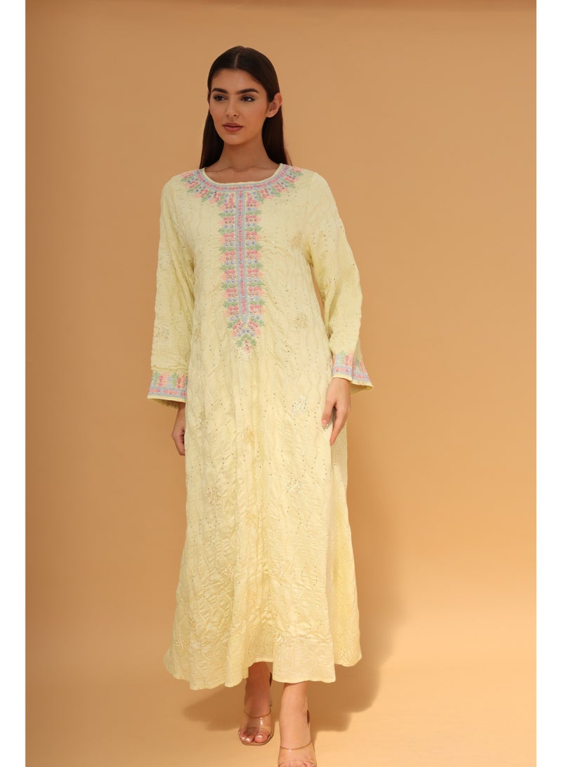 اكسا جلابية بتلات IK1100 اصفر - Image 5