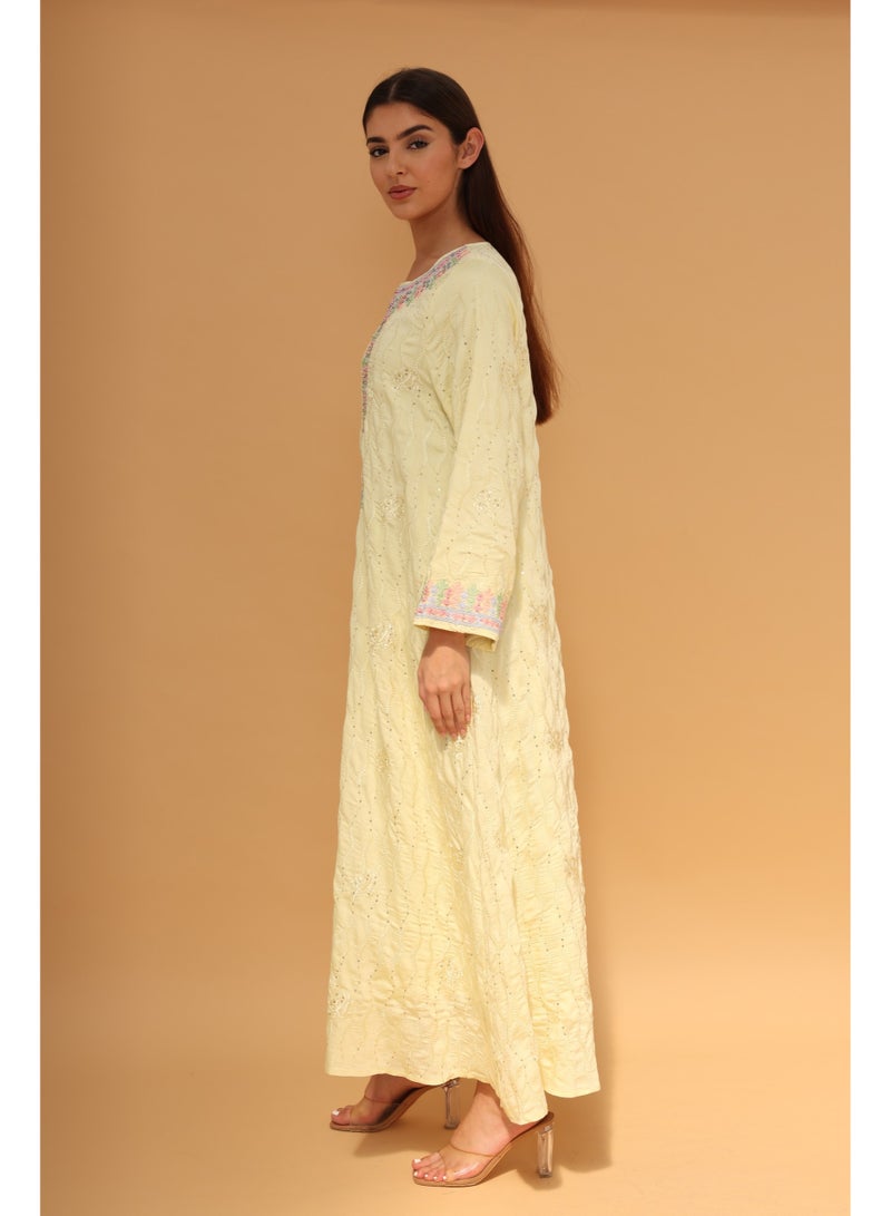 اكسا جلابية بتلات IK1100 اصفر - Image 3