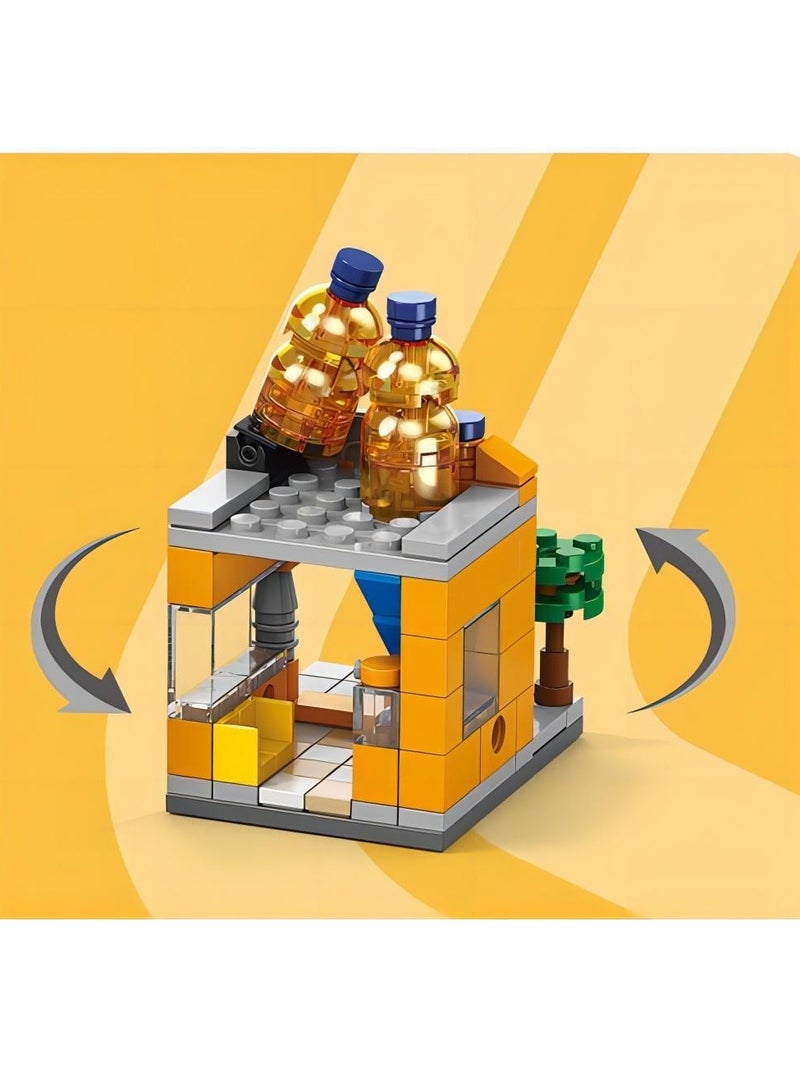 Fanta 97-Piece Mini Street Orange Juice Store Building Block Toy - Image 3