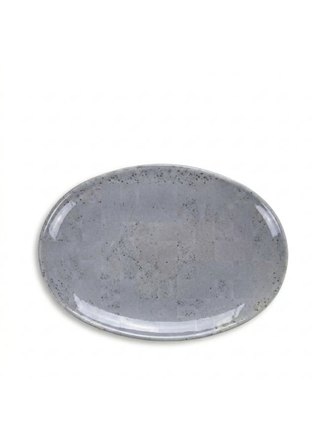 Ariane Premium Fine Porcelain Oval Plate 32cm Oxide Fly Ash Grey - Image 1