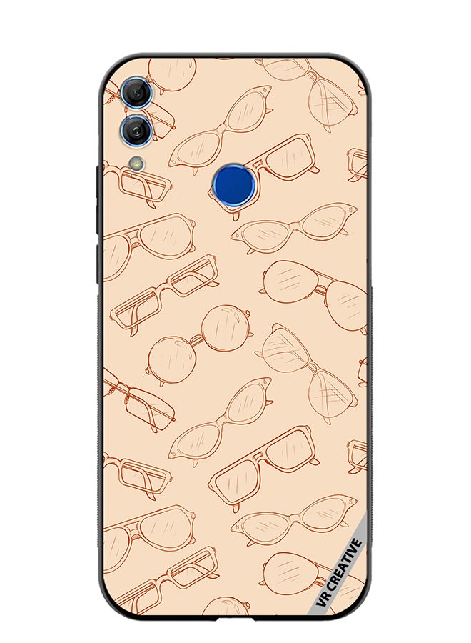 VR CREATIVE Protective Case Cover For Honor 10 Lite Sketch Eyeglasses Design Multicolour