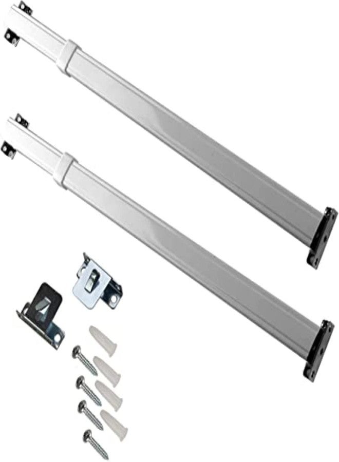 Graber Flat Lock-Seam Sash Rod (28 to 48-Inch Adjustable Width, White) - Image 5