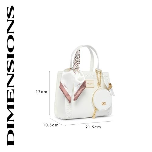 Akiki London Women's Brackley 21 Box Handbag|comes with a Pouch, Scar and Dog Charm|Ladies Small Handbag for Party or Casual Occasion|Textured Finish|Gift for Women - Image 3